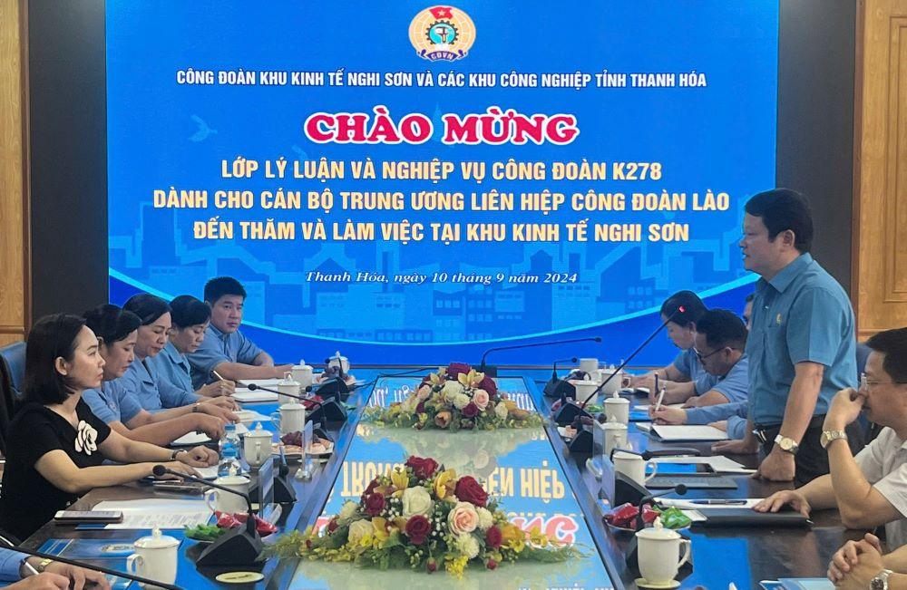 Buổi làm việc tại Khu Kinh tế Nghi Sơn. Ảnh: Hoài An