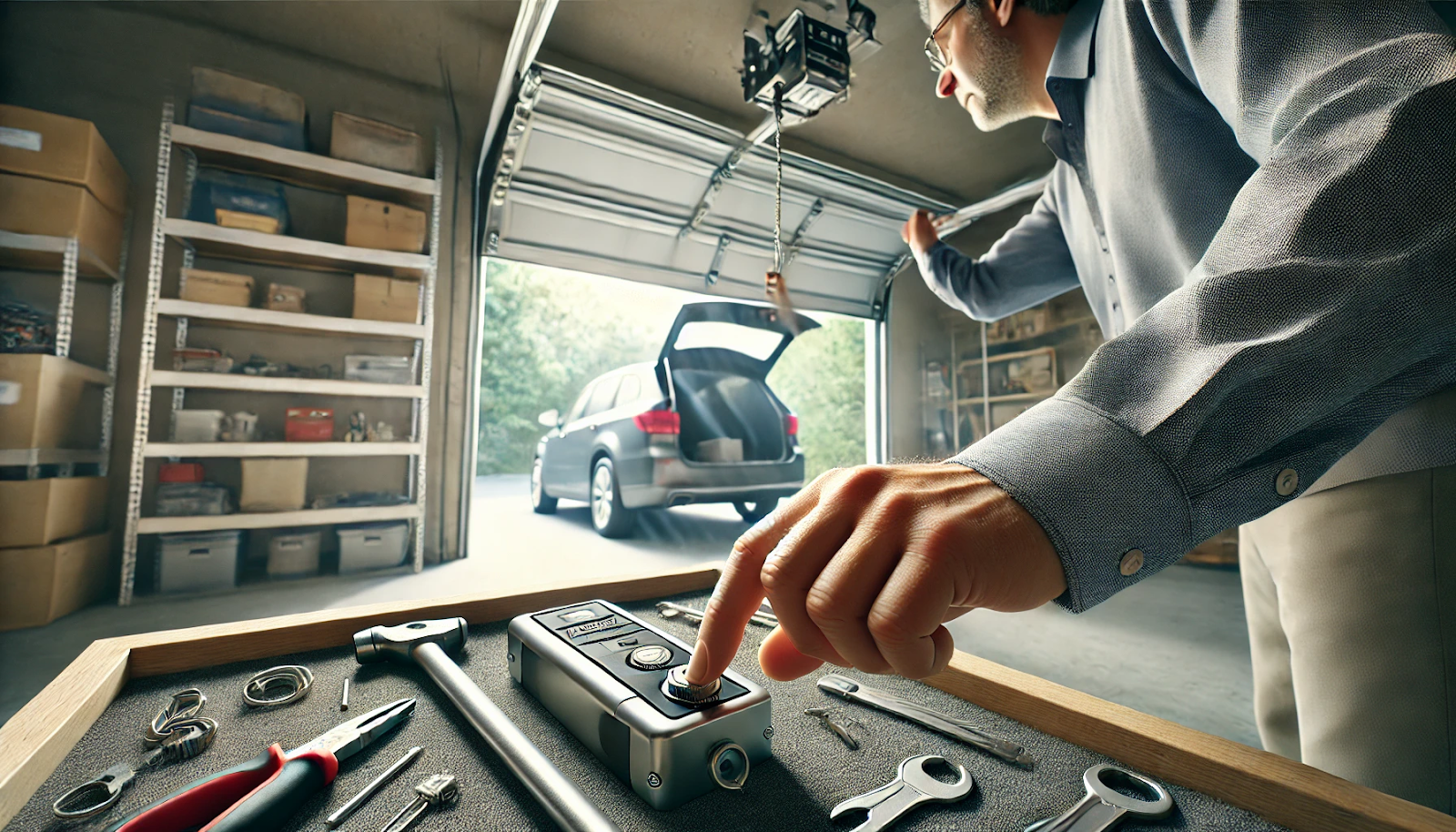 open garage door manually from outside