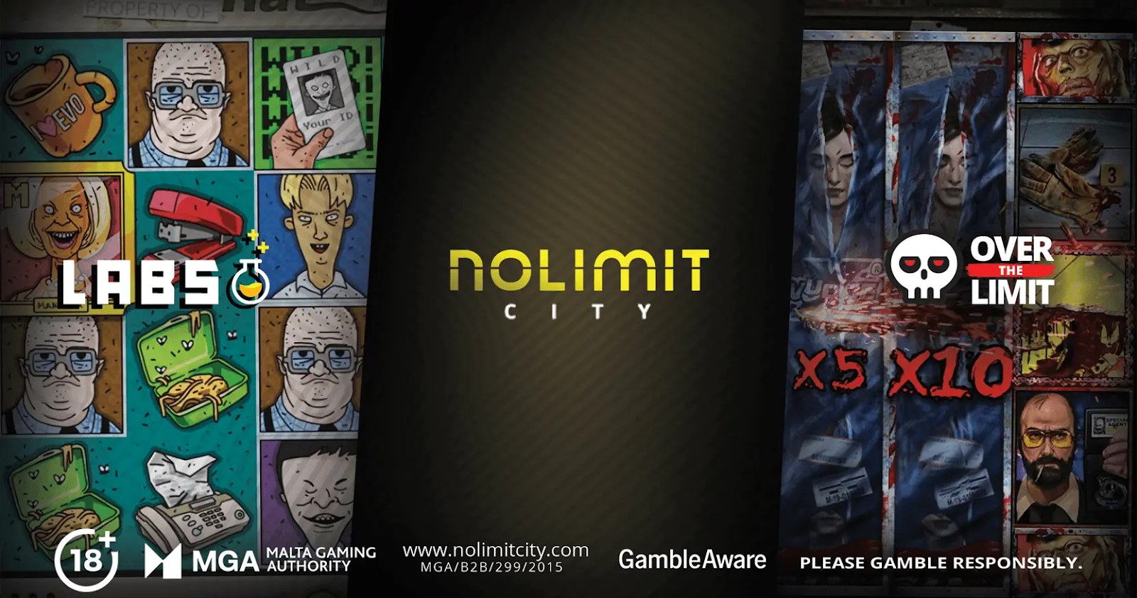 Nolimit City games with logo.