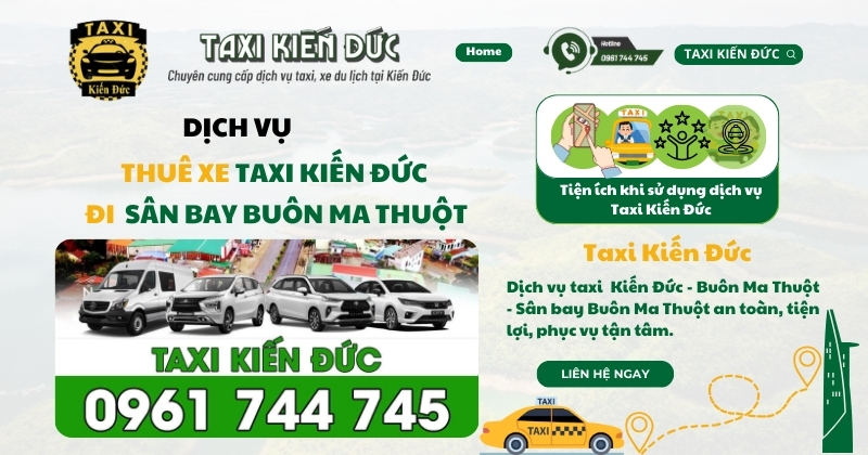 Dịch vụ taxi sân bay Buôn Ma Thuột - Taxi Kiến Đức