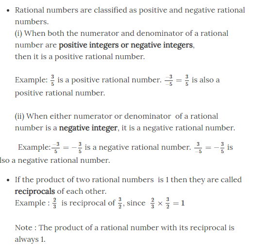 Negatives and Reciprocals