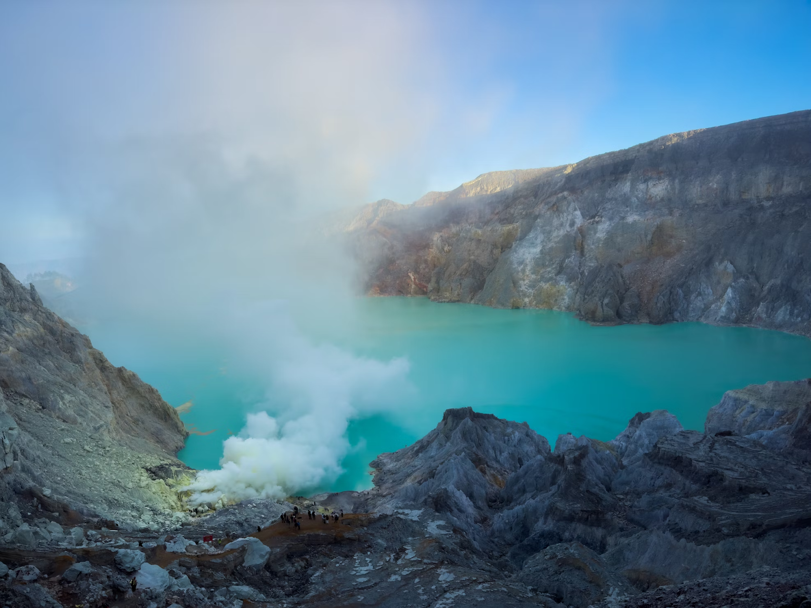 Ijen Crater Lake view