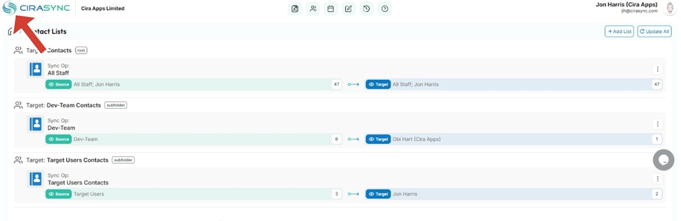 Global address list update overview in CiraSync
