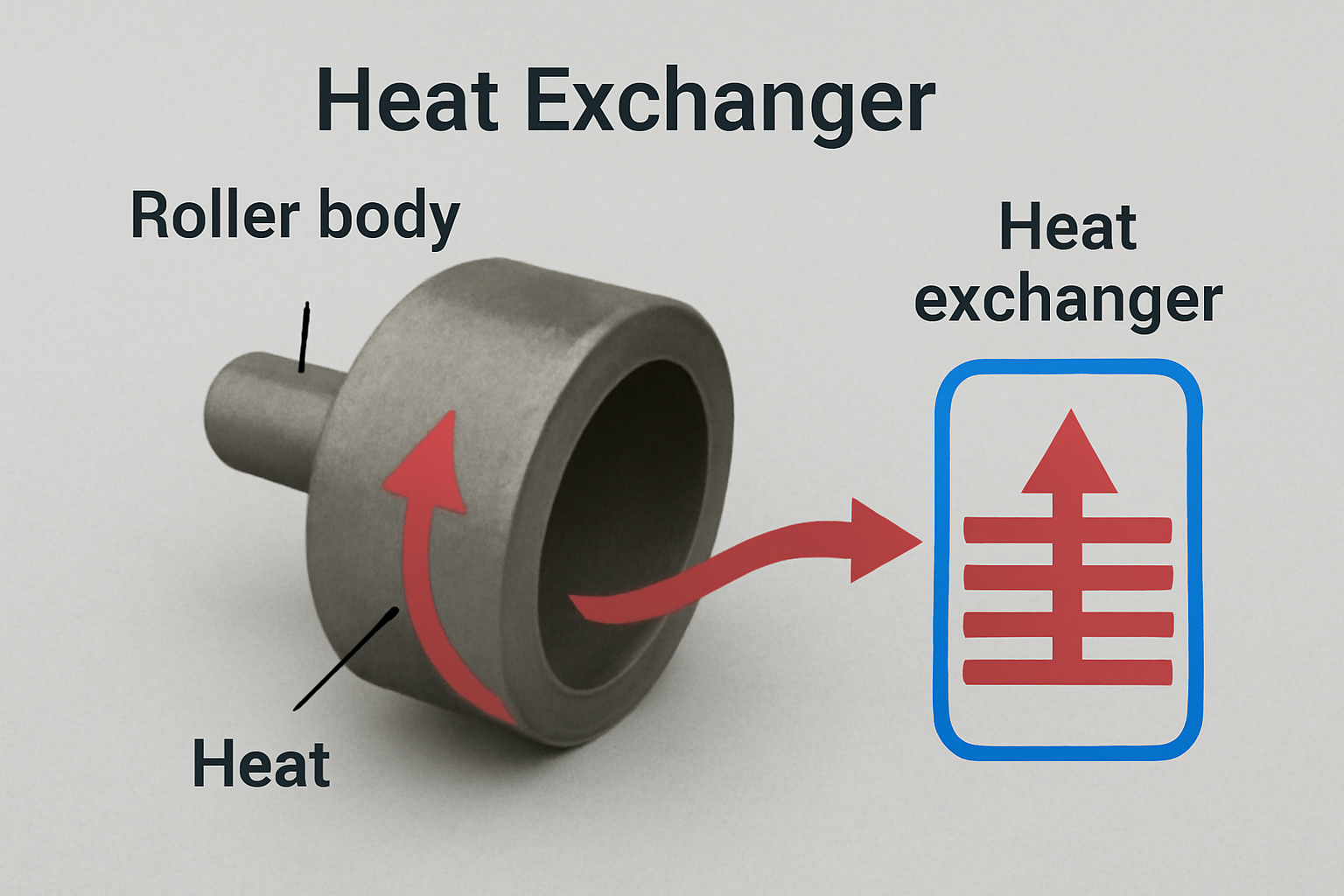 Heat exchanger cooling system in sugar mill lotus rollers