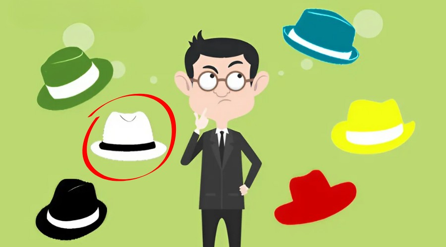 Mũ trắng đại diện cho sự khách quan và cụ thể