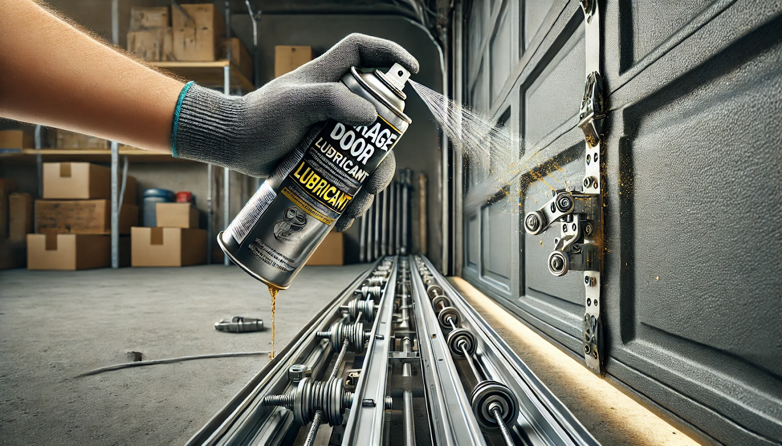 how to lubricate garage door