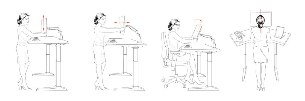 proper height when using a standing desk