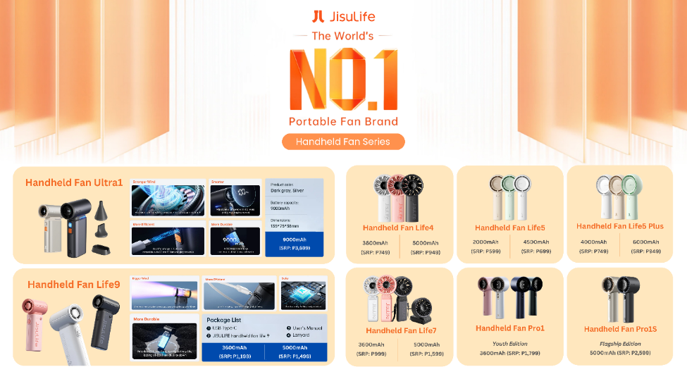 JisuLife Handheld Fans start at PhP599 up to Php3,699