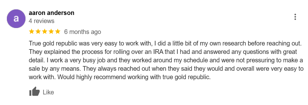 review 1 of True Gold Republic