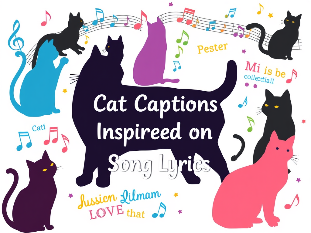 Cat Captions Inspired by Song Lyrics