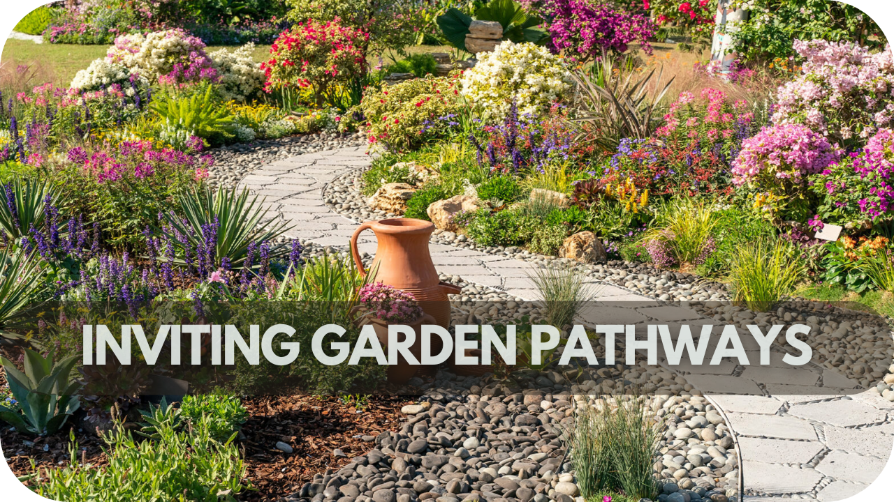 Outdoor Spaces Showcasing Natural Stone Landscaping: Garden Pathways