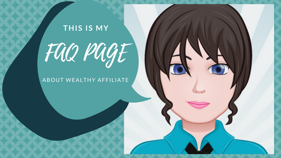 c'est ma page de faq sur Wealthy Affiliate