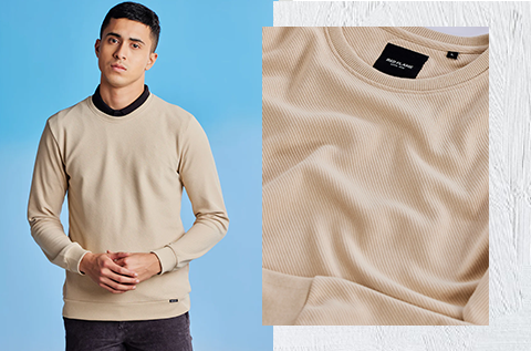 Cream Ottoman Crew Neck Sweatshirt