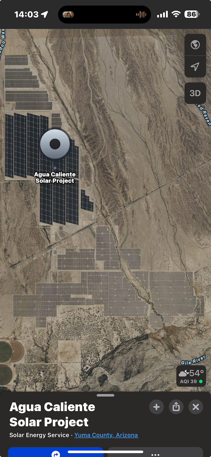 A map of a solar project