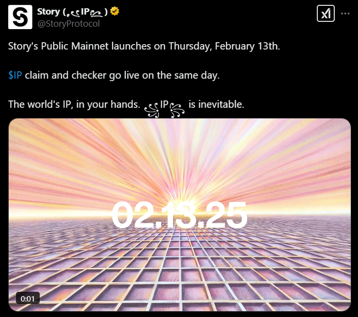 The public mainnet of the story is released