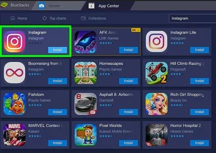 Install Instagram on BlueStacks