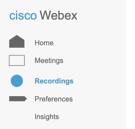 Webex settings