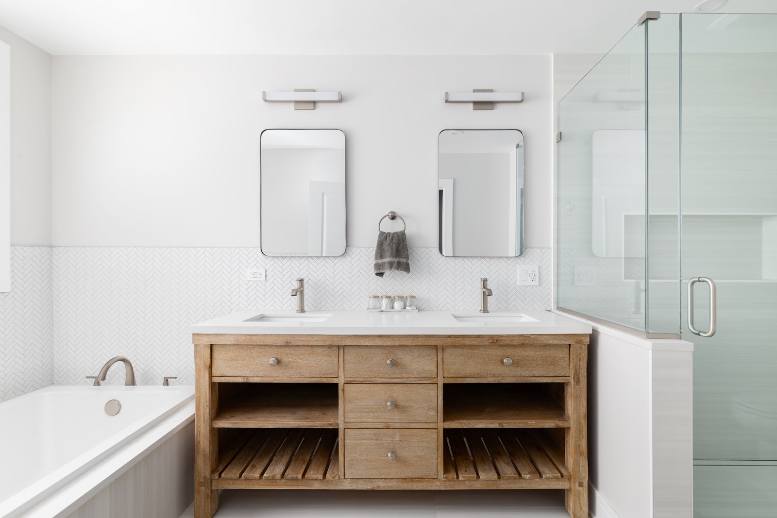 Floor standing double vanity