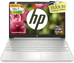 HP Laptop 15s, AMD Ryzen 5 5500U, 15.6-inch (39.6 cm), FHD, 16GB DDR4, 512GB SSD, AMD Radeon graphics, 720p HD camera, Bac...