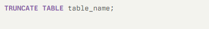 TRUNCATE