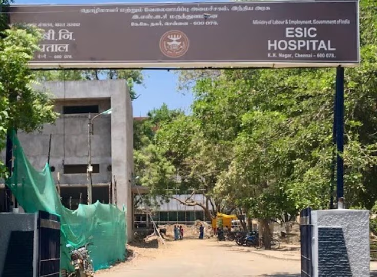 ESI Hospital, Anna Nagar  Address: Poonamallee High Road, near Koyambedu Bus Stand, Koyambedu, Chennai, Tamil Nadu 600107.