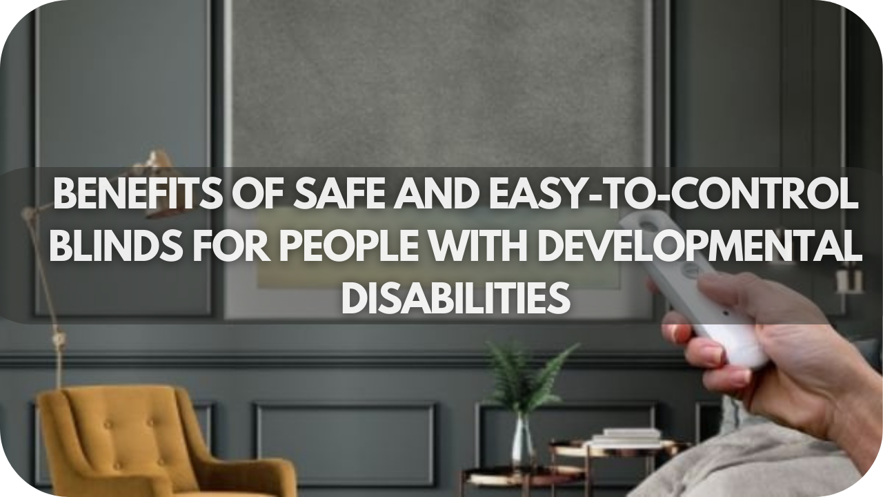 Key benefits of safe, easy-to-control blinds for individuals with developmental disabilities, promoting independence and comfort.