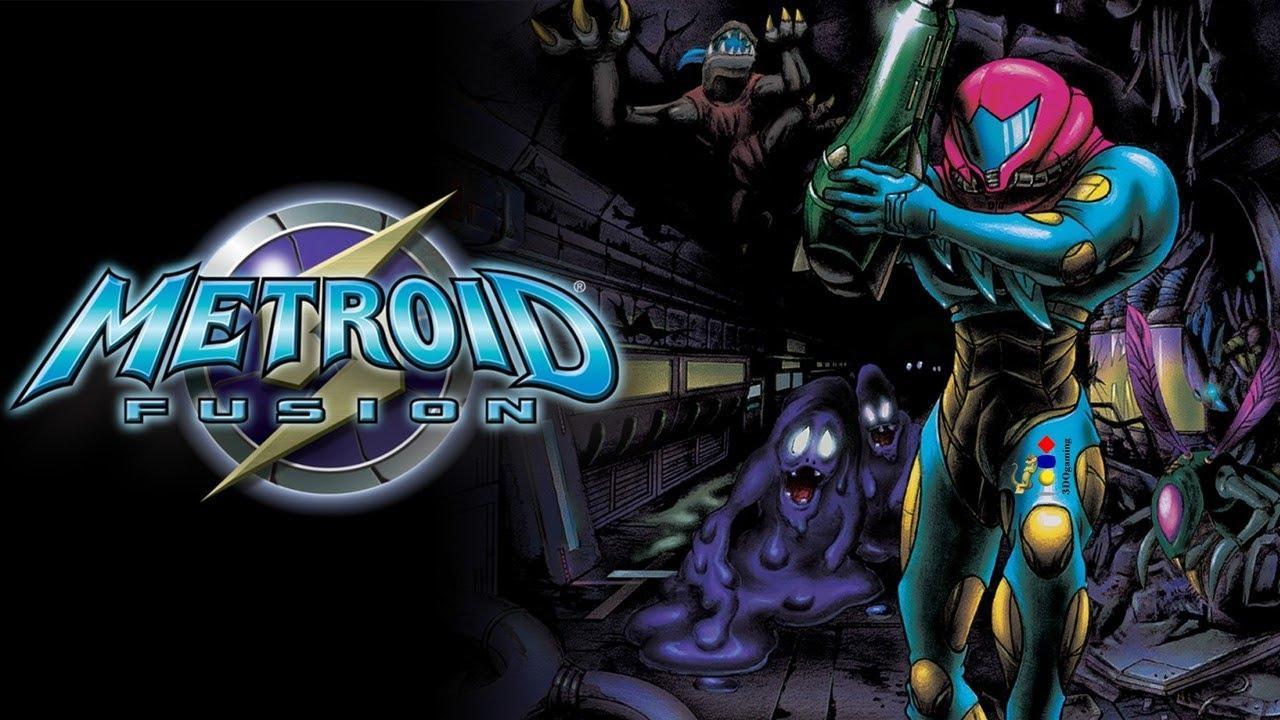 Official image of Metroid Fusion with Samus 