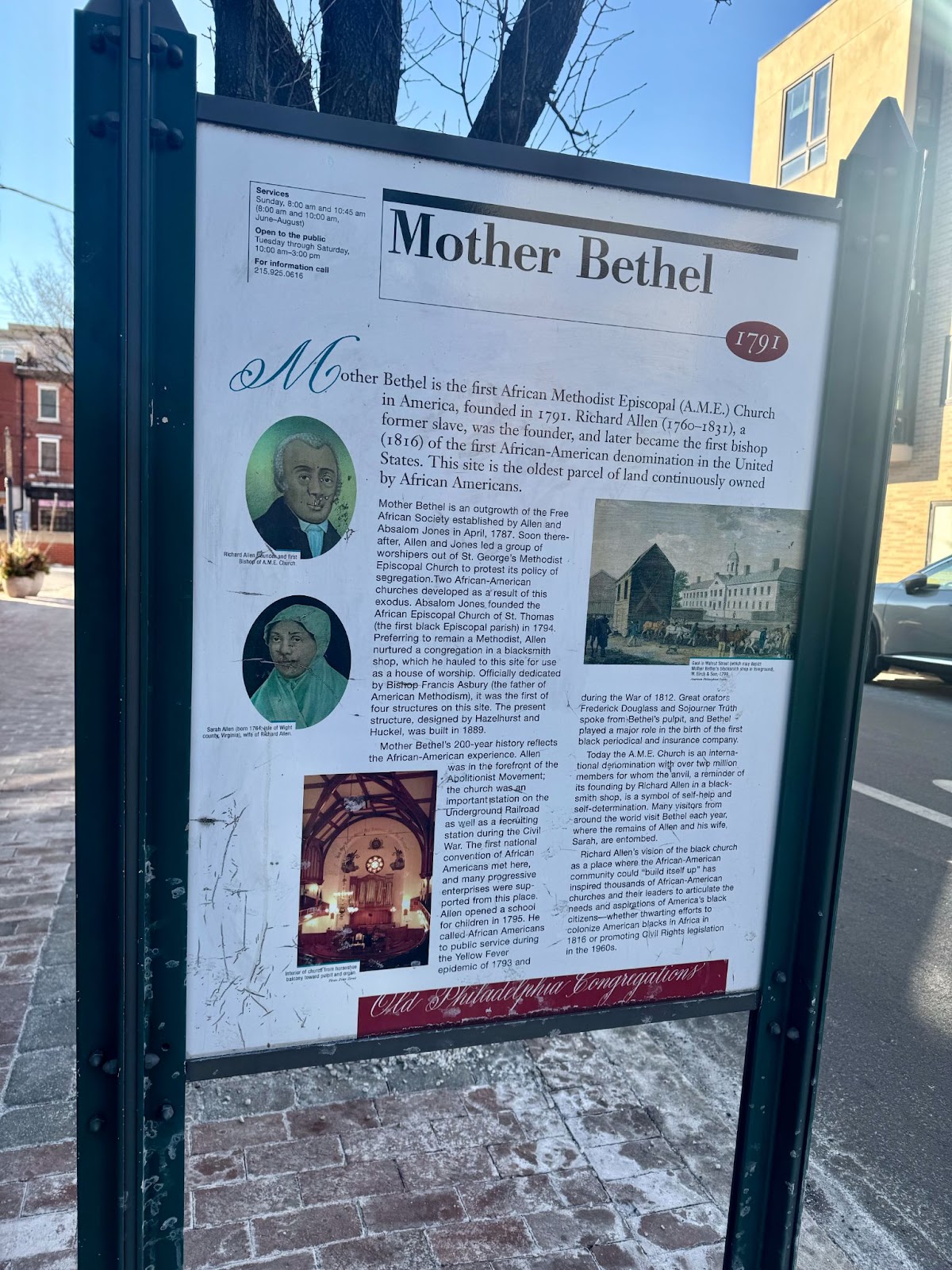 mother bethel church sign