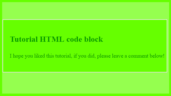 bloc de code html