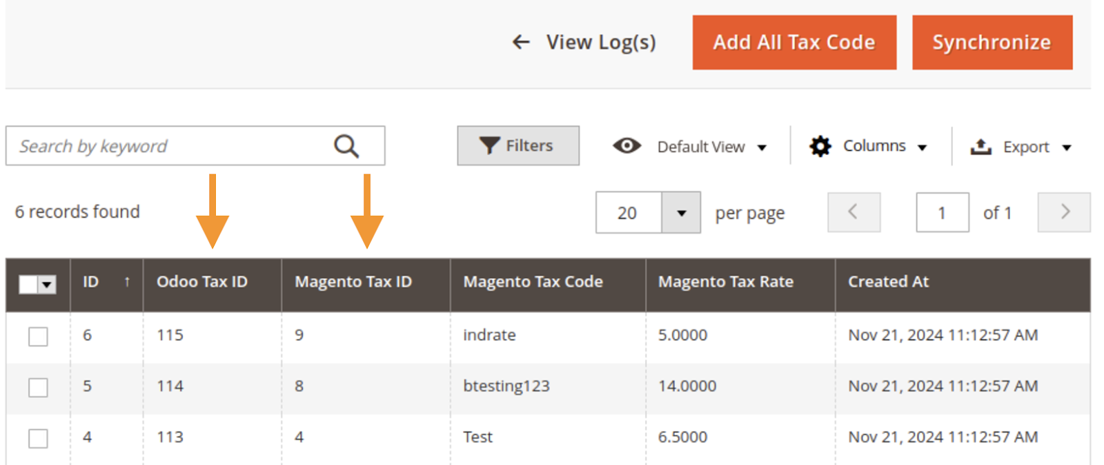 Magento 2 Odoo Connector backend