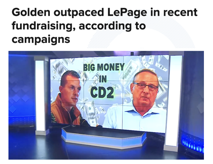 Golden outpaced LePage in recent fundraising, according to campaigns