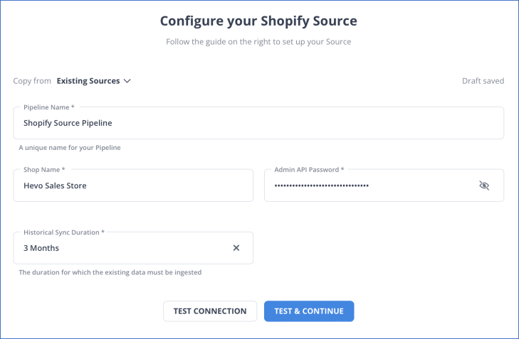 shopify as a source