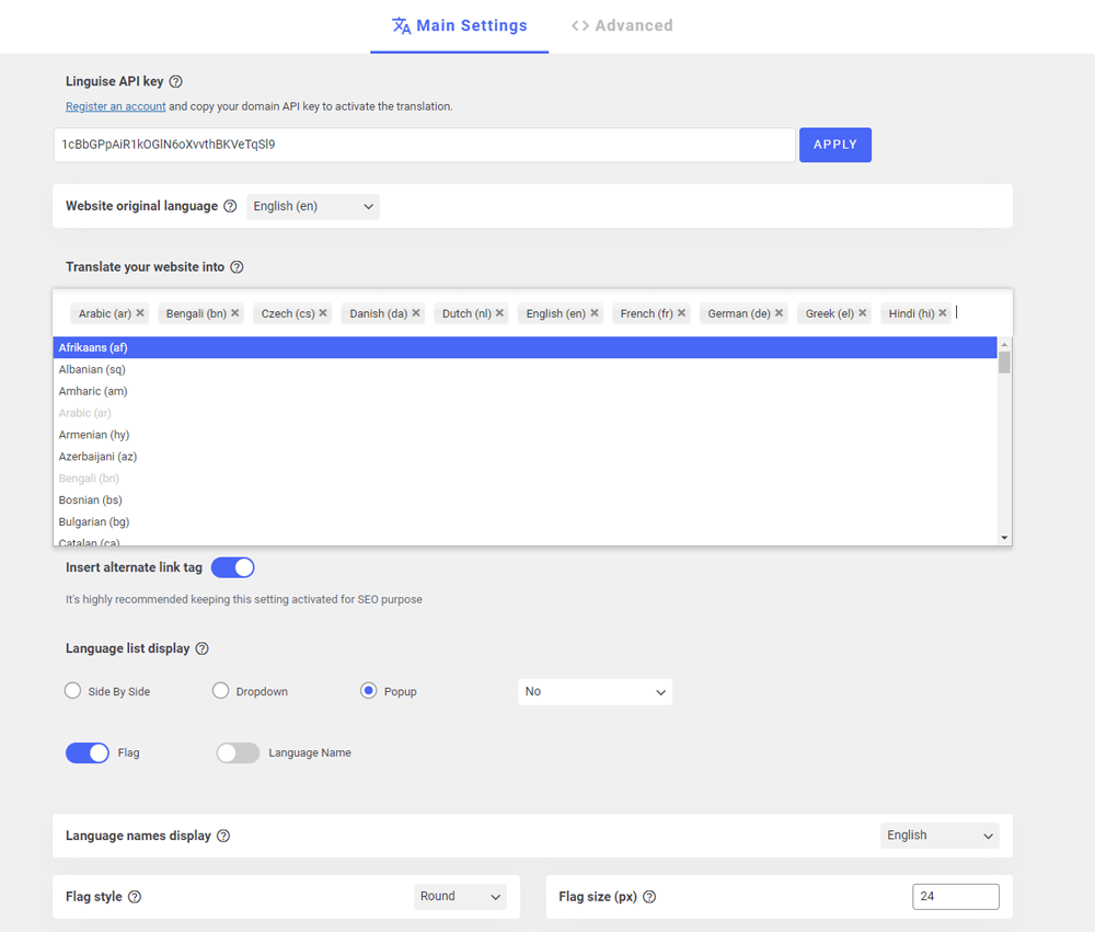 Linguise editor 