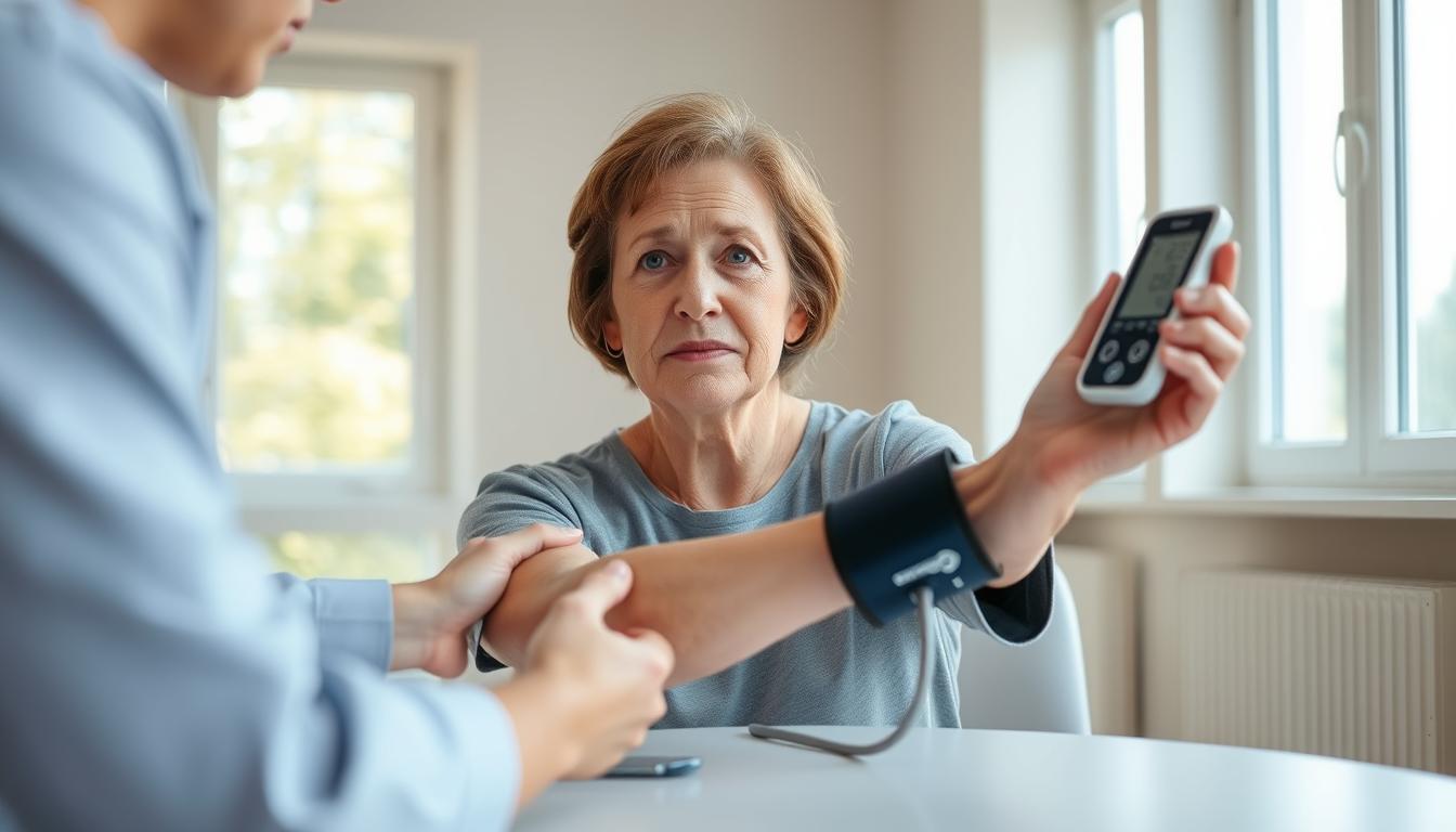 Monitoring blood pressure post-menopause