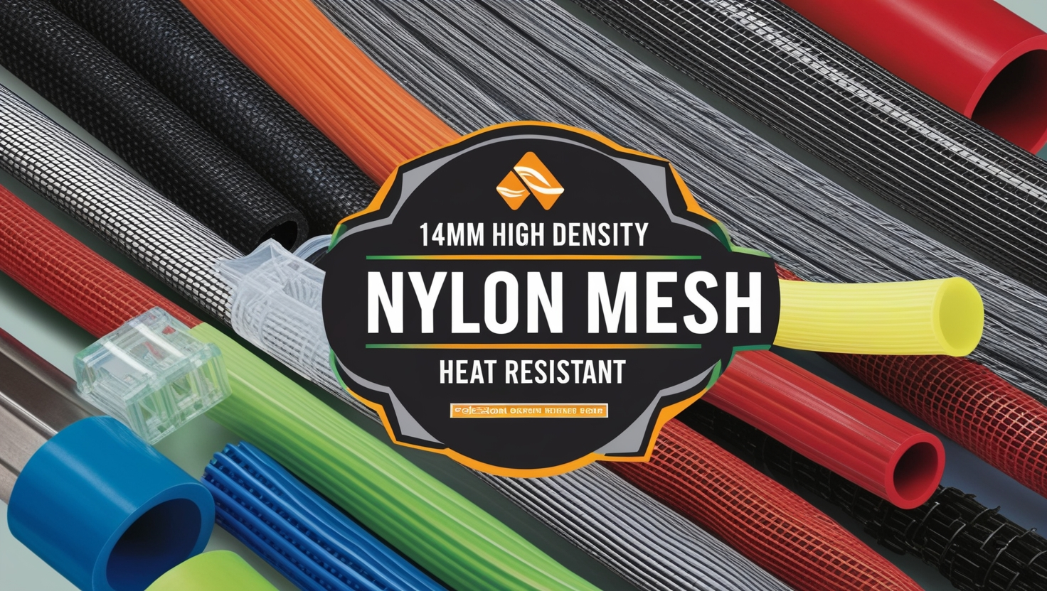 14mm High Density Nylon Mesh Tubing Heat Resistant