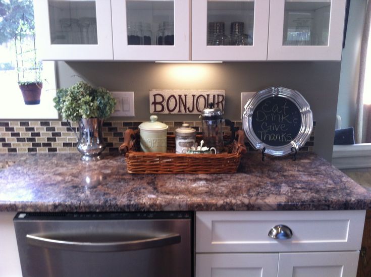 kitchen counter decor