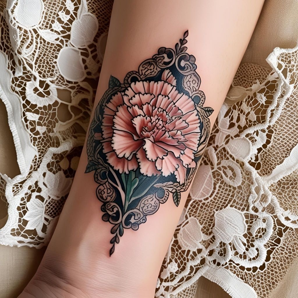 unique Carnation Tattoo