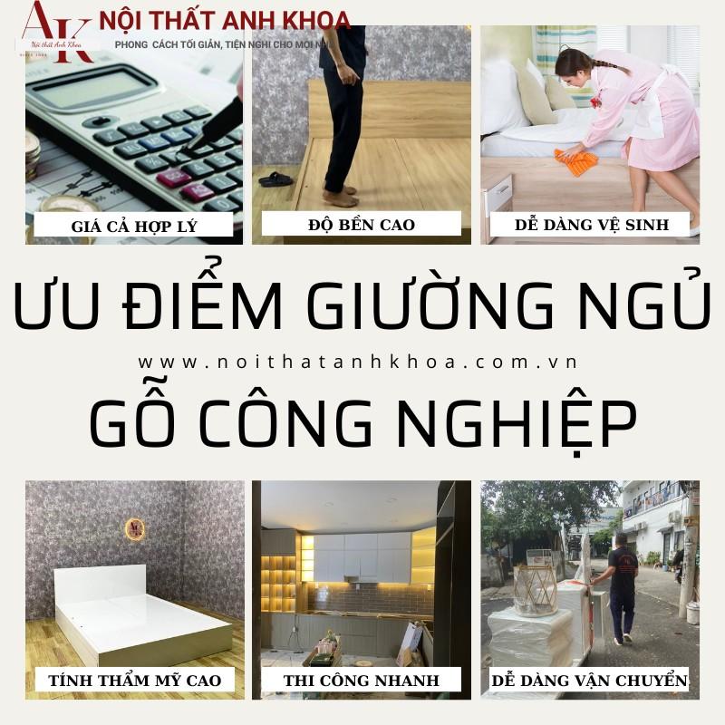 Một số ưu điểm của giường ngủ gỗ công nghiệp