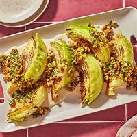 Charred Cabbage Wedges with Cashew Cream