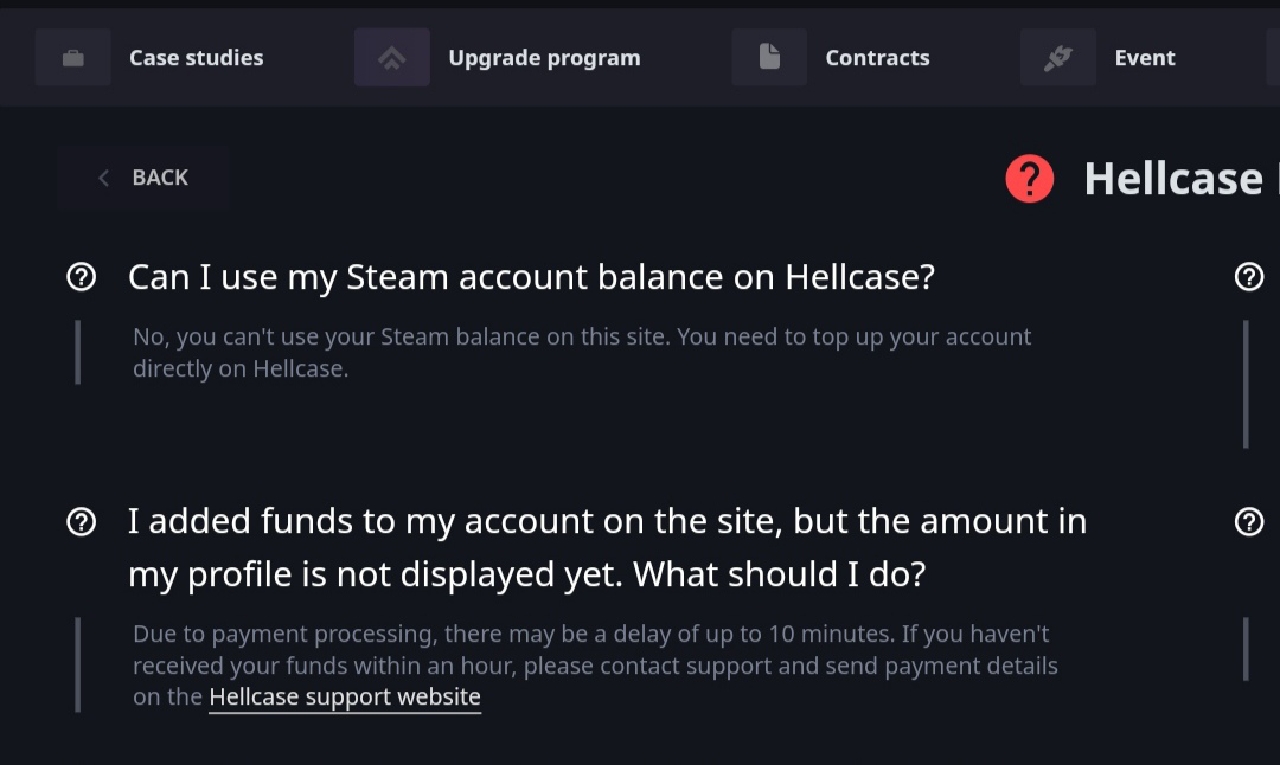 Hellcase Steam integration issue