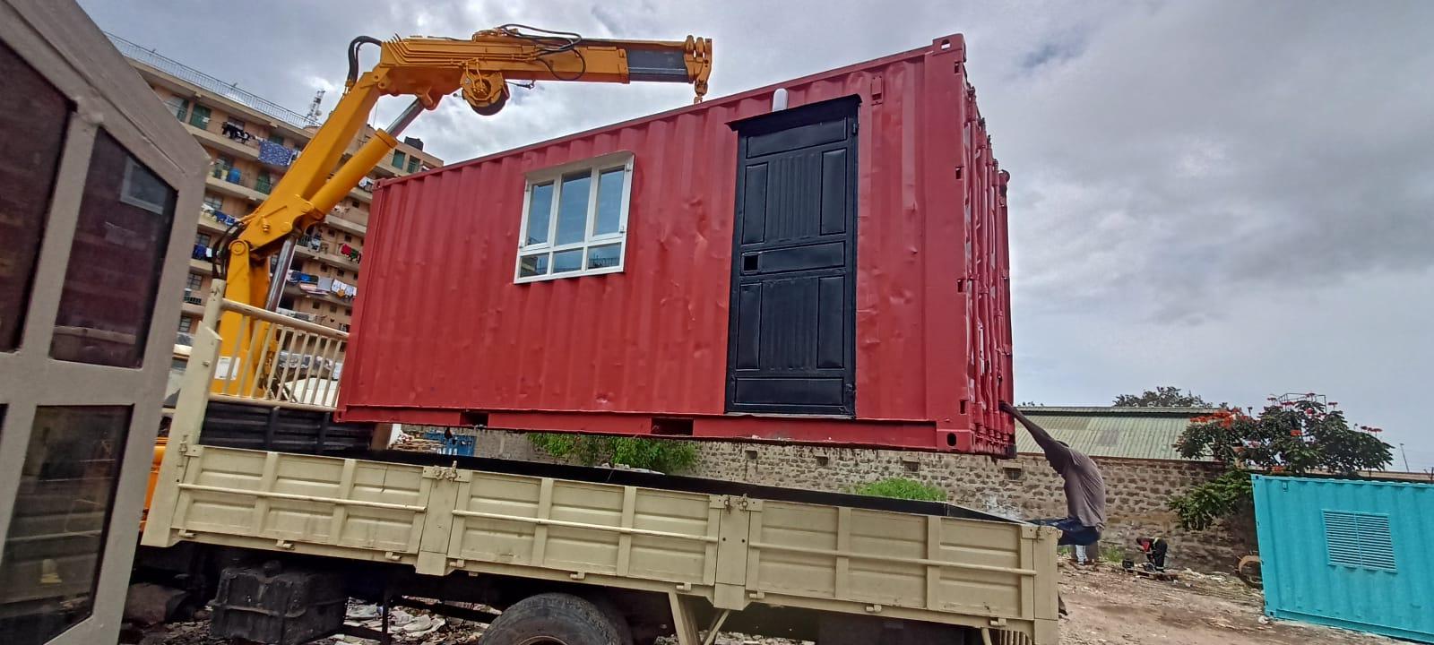 The HIAB OR Crane Truck for transporting shipping containers