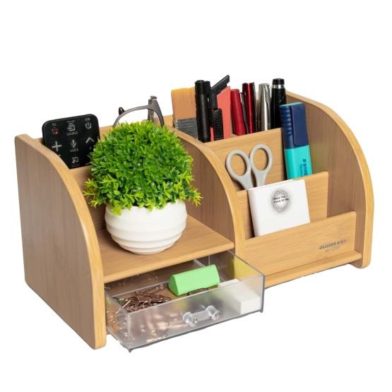 oddpod Glosen Premium Wooden Desk Organizer