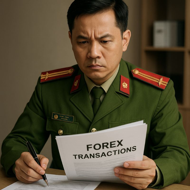 Cảnh sát kinh tế kiểm tra tài liệu giao dịch Forex