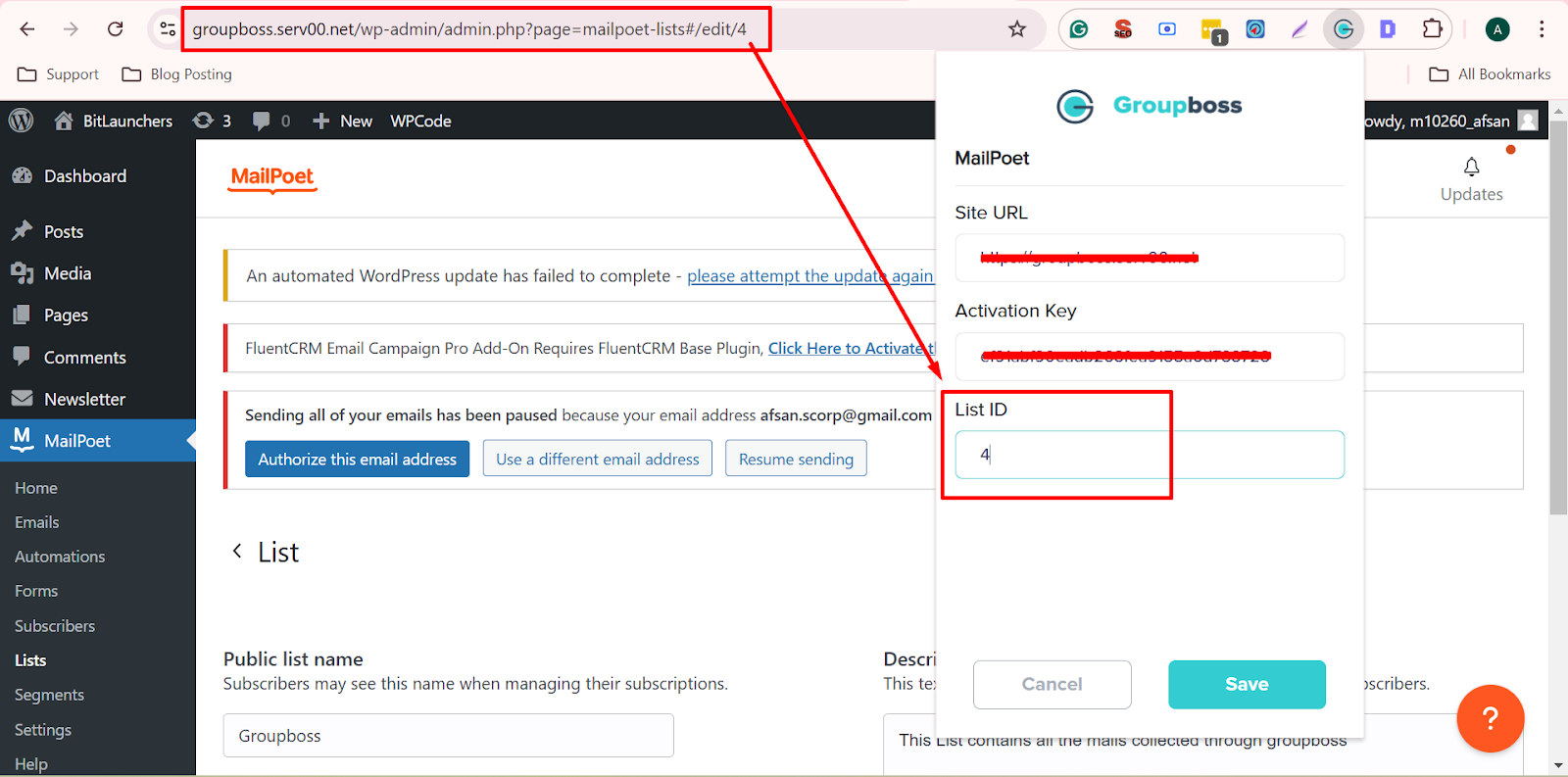 MailPoet Integration With Groupboss