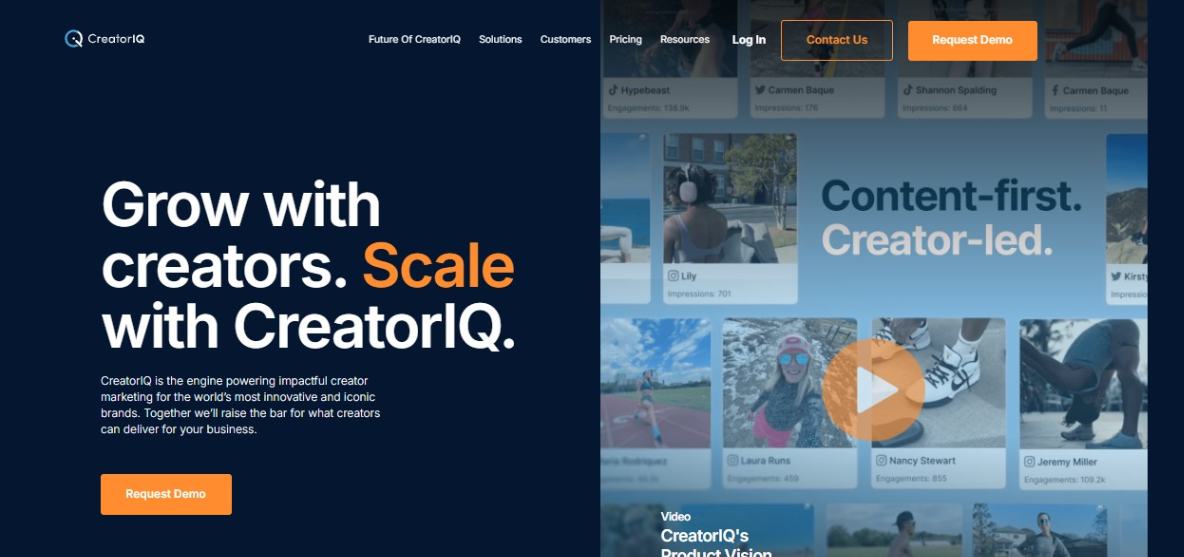 CreatorIQ homepage