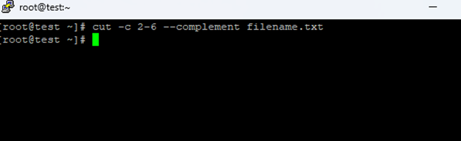 cut -c 2-6 --complement filename.txt