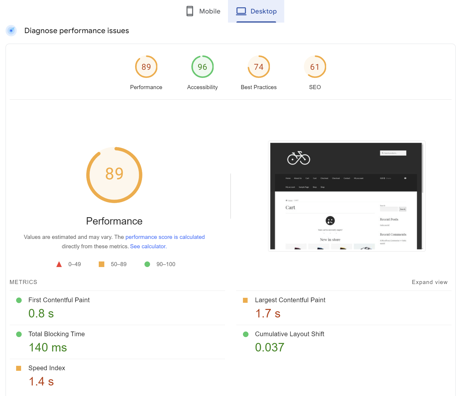 Boutique Theme for WooCommerce Speed