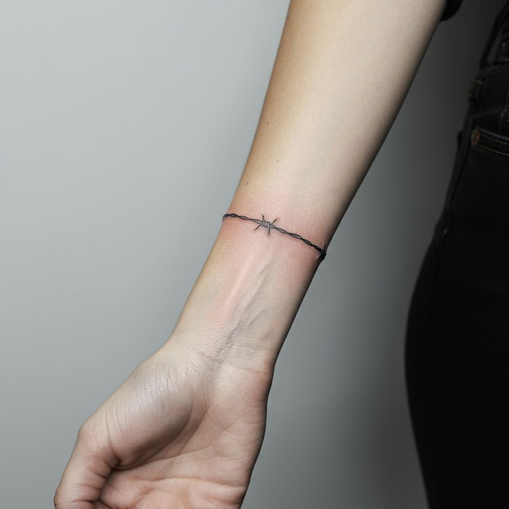 Minimalist Barbed Wire Tattoo