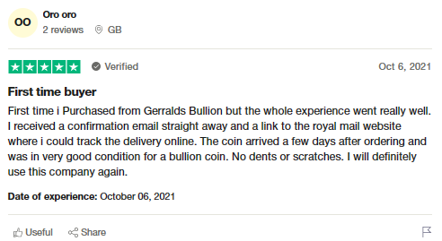 review 3 of Gerrards Bullion