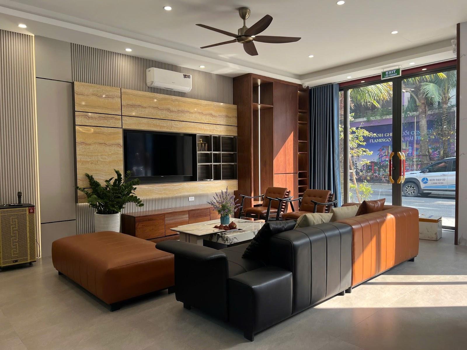 Hệ thống tiện nghi cao cấp tại villa A7-15 và không gian sinh hoạt chung